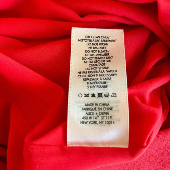 Alice and Olivia Kristy Wrap-Effect Crepe Halterneck Dress In Red Size 0 - Picture 10 of 10